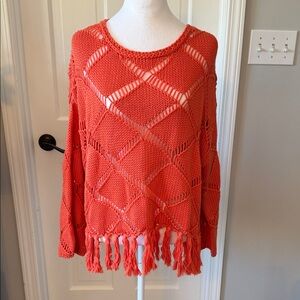 Pink Lily Coral Knit Sweater